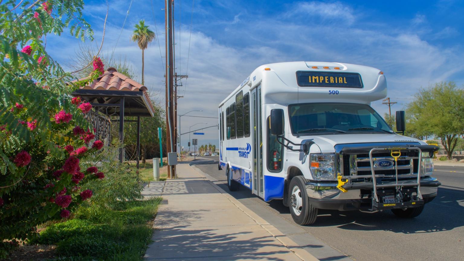 A picture of IVT Bus in the City of Imperial.